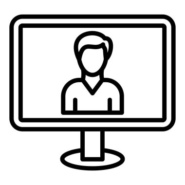 kullanıcı. Web simgesi basit illüstrasyon