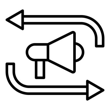 Megafon. Web simgesi basit illüstrasyon