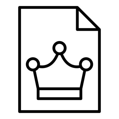 Bir taç simgesinin vektör illüstrasyonu