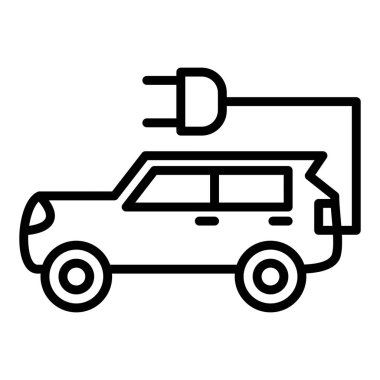 car vehicle icon. outline illustration of electric scooter vector line icons for web
