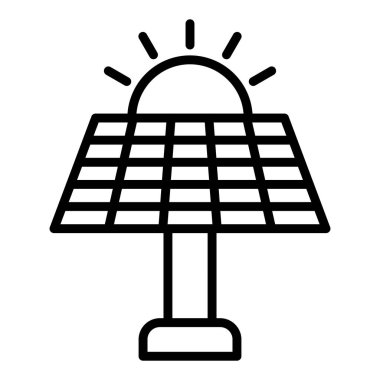 Güneş paneli ikon vektör illüstrasyonu