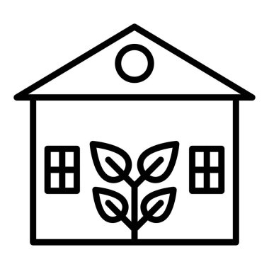 Ev. Web simgesi basit illüstrasyon