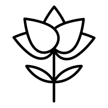 Çiçek. Web simgesi basit illüstrasyon