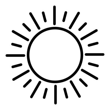 Güneş ikonu. Web için güneş paneli vektör simgelerinin basit çizimi