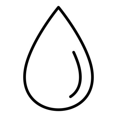 su damlası simgesi, vektör illüstrasyonu