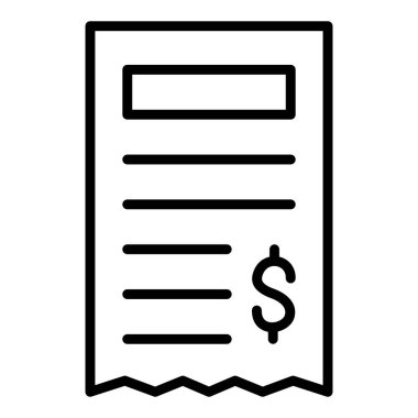 Fatura. Web simgesi basit illüstrasyon