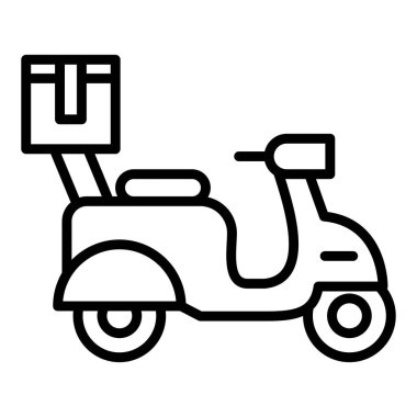 scooter simgesi vektör illüstrasyonu