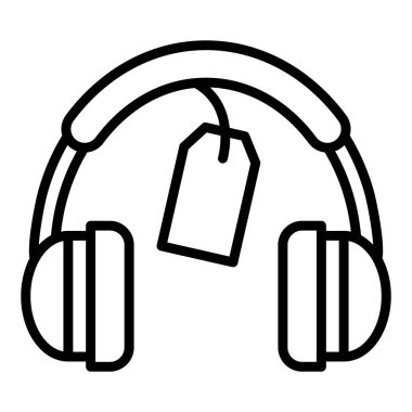kulaklık simgesi vektör illüstrasyonu