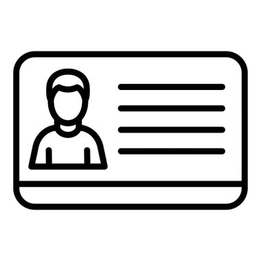 ID kart simgesi vektör illüstrasyonu