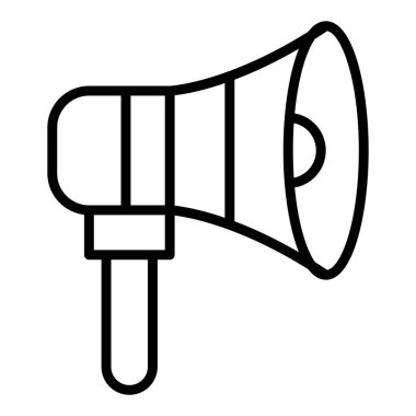 Megafon ikonu vektör illüstrasyonu