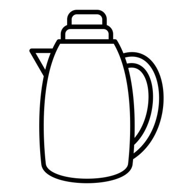 Çaydanlık ikonu. Web için çaydanlık vektör simgelerinin özet çizimi