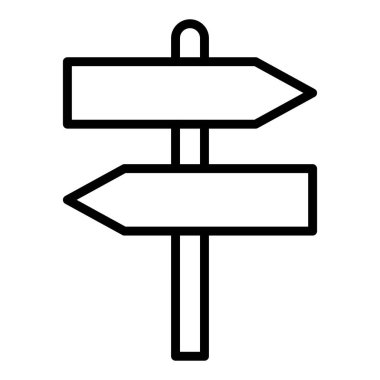 İşaret levhası Web simgesi basit illüstrasyon