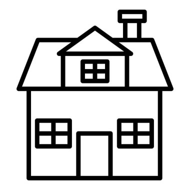 Ev. Web simgesi basit illüstrasyon