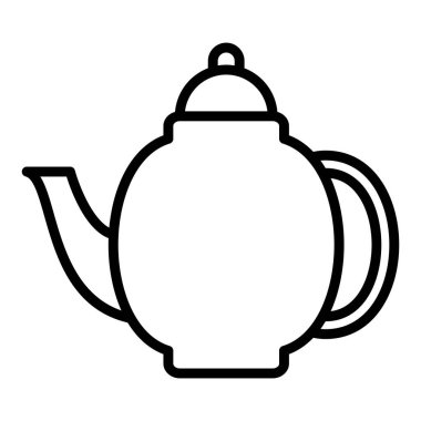 Çaydanlık ikonu. özet çaydanlık vektör çizimi.