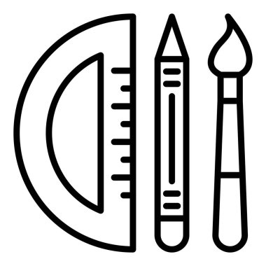 Kalem. Web simgesi basit illüstrasyon