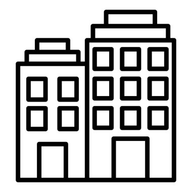 Bina. Web simgesi basit illüstrasyon