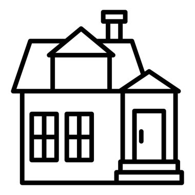 Ev. Web simgesi basit illüstrasyon