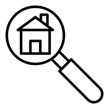 Emlak simgesi, vektör illüstrasyonu