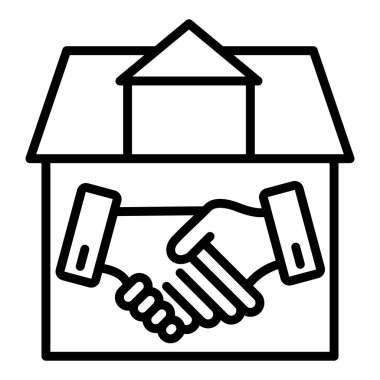 Ev ikonu vektör illüstrasyon tasarımlı emlakçı