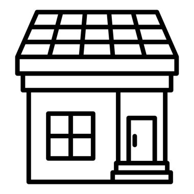 Ev. Web simgesi basit illüstrasyon