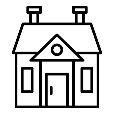 Ev. Web simgesi basit illüstrasyon