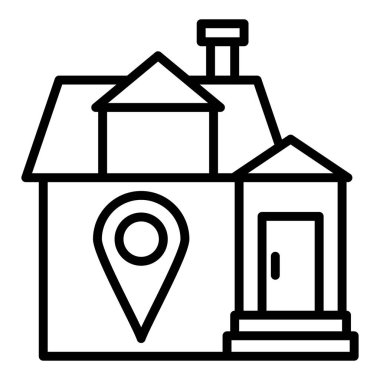 house icon. outline illustration of globe vector icons for web