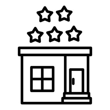 Otel vektör simgesi modern basit illüstrasyon