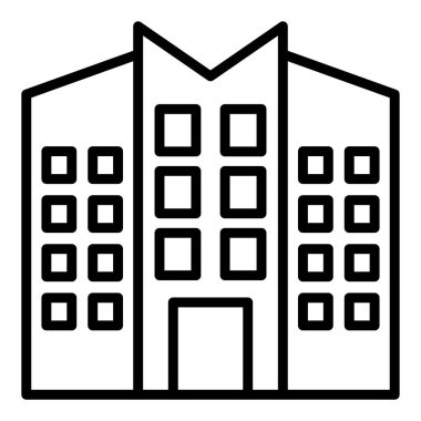 Bina. Web simgesi basit illüstrasyon