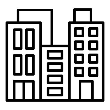 Bina. Web simgesi basit illüstrasyon