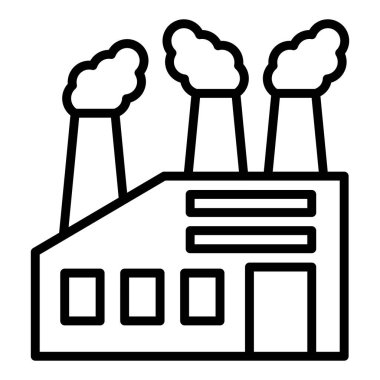 Fabrika. Web simgesi basit illüstrasyon