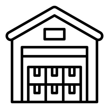 house icon. outline illustration of warehouse vector icons for web