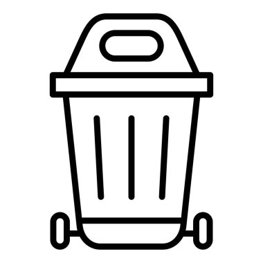 trash bin. simple style illustration