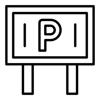 park simgesi vektör illüstrasyonu