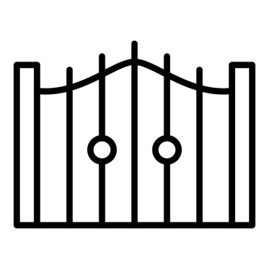 çit simgesi vektör illüstrasyonu