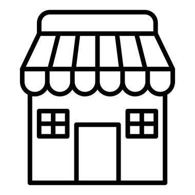 Dükkan. Web simgesi basit illüstrasyon