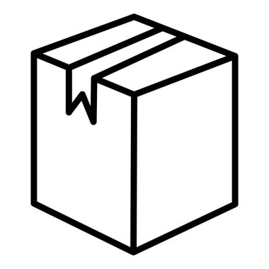 Kutu. Web simgesi basit illüstrasyon