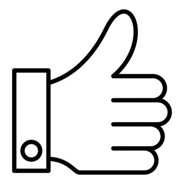 Başparmak yukarı. Basit resimleme