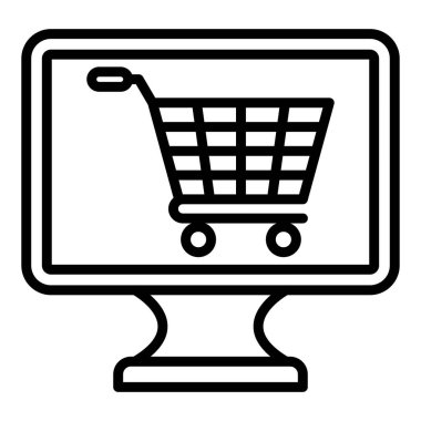 shopping cart icon. outline illustration of 16 e vector icons for web