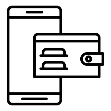 Kredi kartı ve cep telefonu vektör illüstrasyonlu akıllı telefon