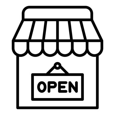 Dükkan. Web simgesi basit illüstrasyon