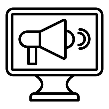 Konuşmacı. Web simgesi basit illüstrasyon