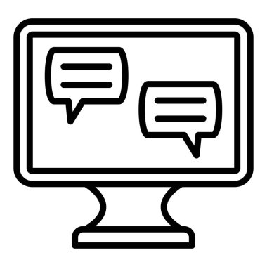 Sohbet simgesi vektör illüstrasyonu