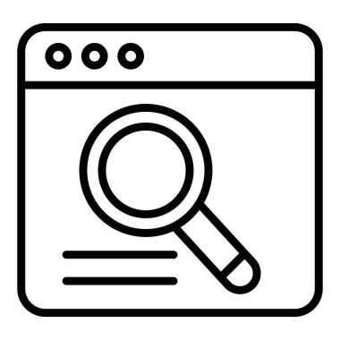 tarayıcı pencere simgesi vektör illüstrasyonu