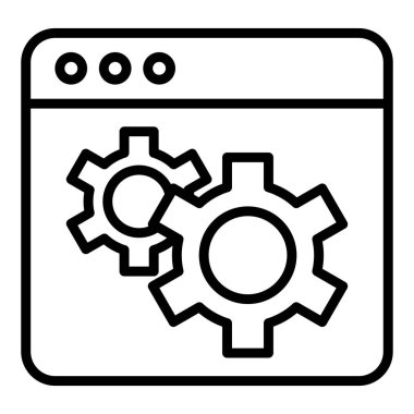 Geliştirme için web simgesi, vektör illüstrasyonu