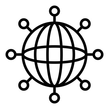 küresel ağ. Basit resimleme