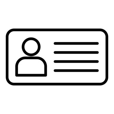 ID kart simgesi vektör illüstrasyonu