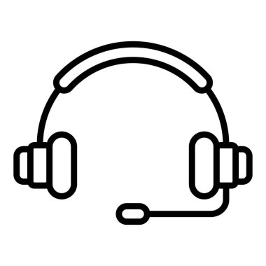 kulaklık simgesi vektör illüstrasyonu