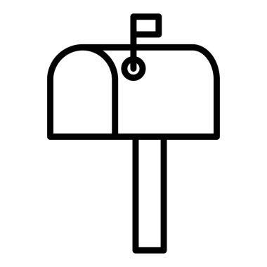 Posta kutusu. Web simgesi basit illüstrasyon