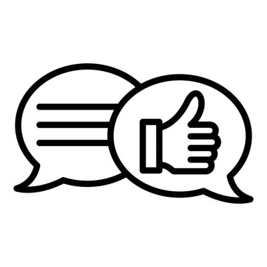 chat bubble icon. outline speech bubbles vector illustration symbol for web design isolated on white background