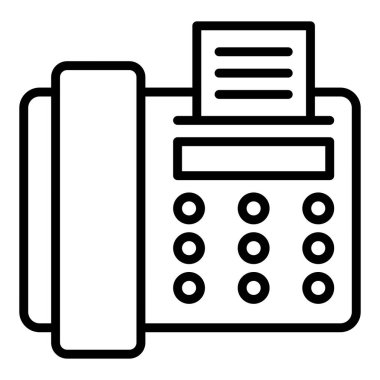 faks. Web simgesi basit illüstrasyon